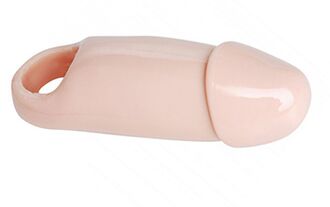 Дебел накрайник от затворен тип за увеличаване на размера на мъжкия пенис