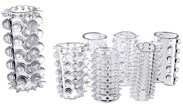 Удебеляващи, текстурирани приставки върху пениса за подобряване на приятните усещания на партньора